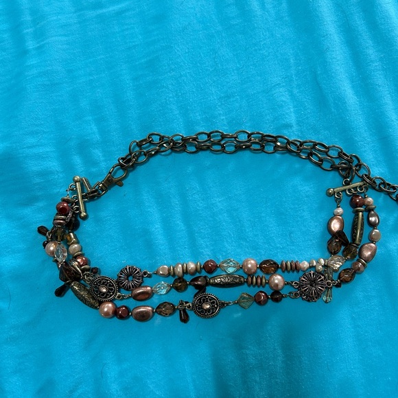 Chico's Copper-Tone Multi-Strand Beaded belt - Picture 3 of 3